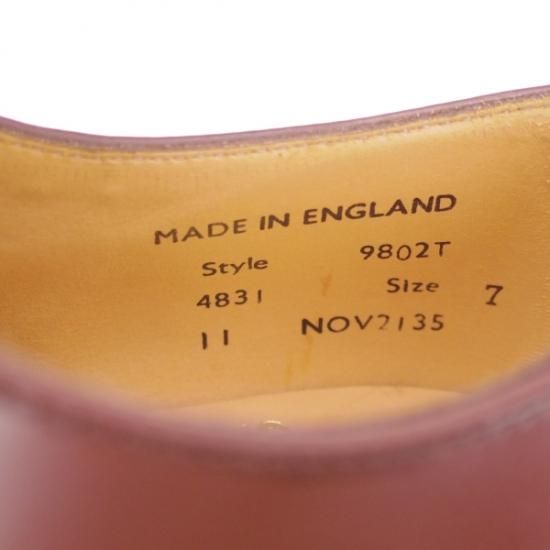 未使用品★サンダース SIZE 7【★ストレートチップ/デッドストック品】SANDERS★b098