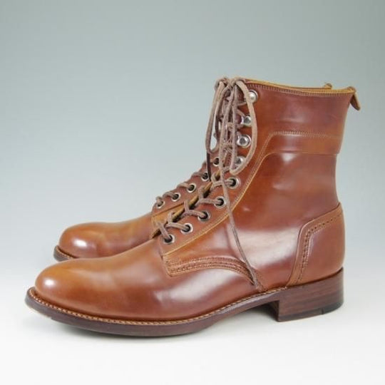 極美品★ショセ 25cm/40【希少色★マホガニー系/コードバン/ホーウィン社】c-7060/ブーツ/chausser★b102