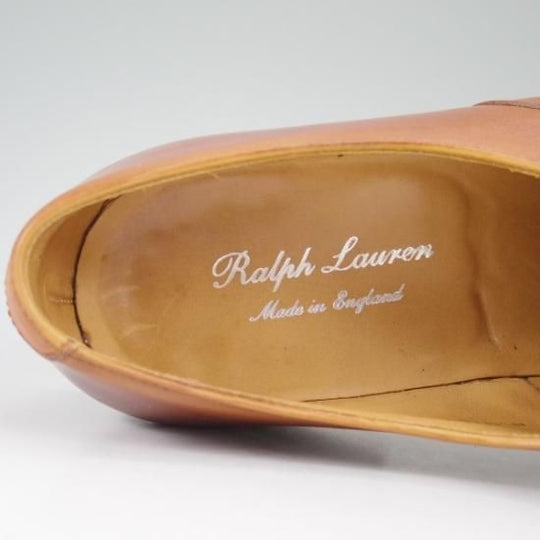 美品★クロケット&ジョーンズ UK6.5/US7E【★ラルフローレン/パープルレーベル別注】RalphLauren/パンチドキャップトゥ/Crockett&Jones★b106
