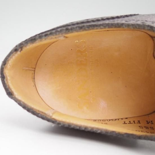 極上★(英)サンダース UK6【★シボ革/フルブローグ】1994/SANDERS★b114