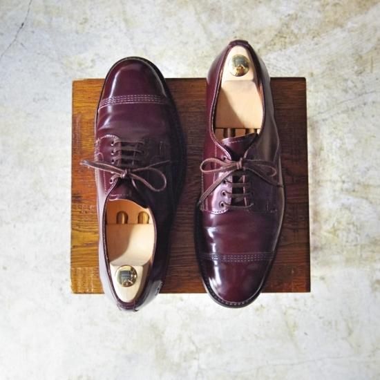 美品★(英)サンダース UK6.5【★ストレートチップ】8803R/ポリッシュドカーフ/SANDERS★b115