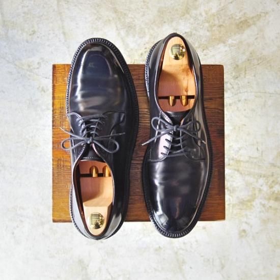 Alden オールデンビームス別注 9901 7.5Dコードバン オールデン #9901 8.5D プレーントゥ ブラック ホーウィン社