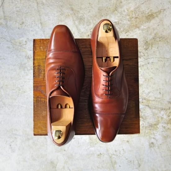 極美品★クロケット＆ジョーンズ 7E【★ハラム/HALLAM/348ラスト/ストレートチップ】Crockett＆Jones★b129