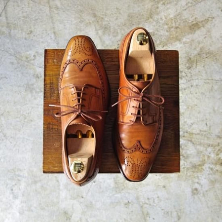 ★クロケット&ジョーンズ 7.5E【★ポールスミス別注/PaulSmith/フルブローグ】Crockett＆Jones★b131