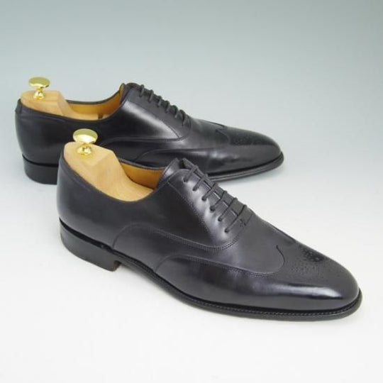 美品★ジョンロブ製 SIZE 42.5/UK8程度【★超希少!!エルメス別注/HERMES】ミスティカーフ/JOHN/ウイングチップ/JOHN LOBB★b140