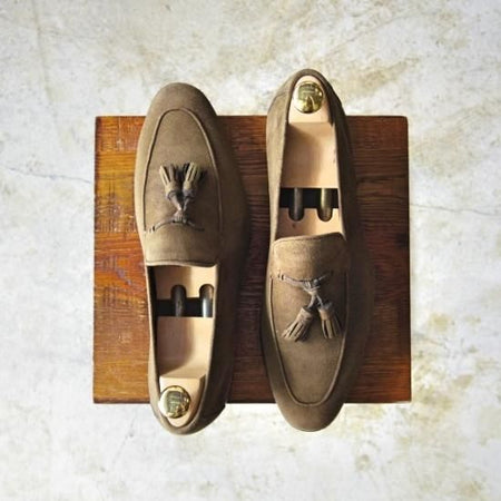 極美品★マグナーニ SIZE 41【★タッセルローファー/スエード】MAGNANNI★b142