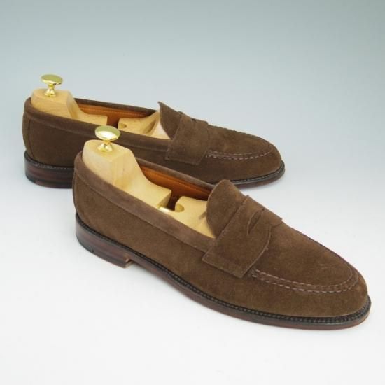 極美品★オールデン 8.5D【★ハワイ名店!!Leather Soul/レザーソウル別注】ヴァンラスト/6245F/VAN/スエード/コインローファー/Alden★b143