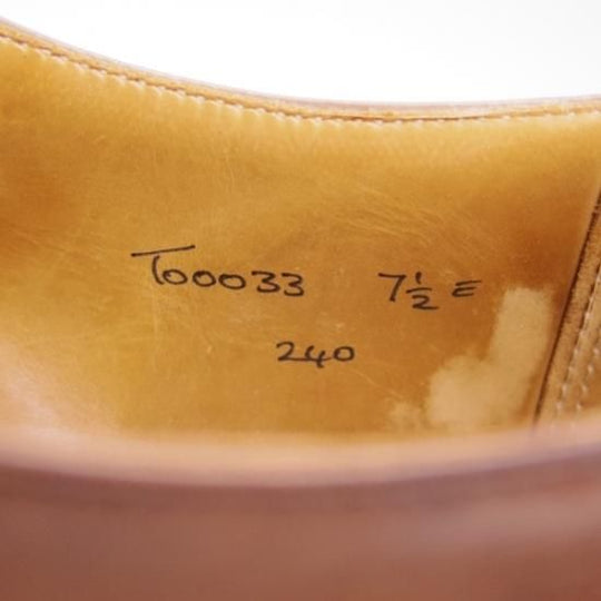 極上★クロケット&ジョーンズ UK7/US7.5E【★ブルックスブラザーズ別注】Peal&co BROOKS BROTHERS/240ラスト/Crockett&Jones★b144