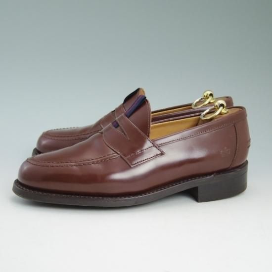 美品★(英)サンダース UK8【★DELUXE別注品】ペニーローファー/Penny Loafer/9838T/コインローファー/SANDERS★b148