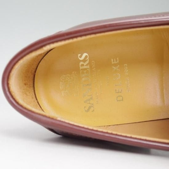 美品★(英)サンダース UK8【★DELUXE別注品】ペニーローファー/Penny Loafer/9838T/コインローファー/SANDERS★b148