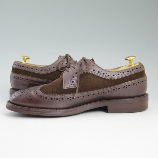 美品★トリッカーズ SIZE 7.5【★希少!!カーフ×スエード コンビ仕様】M5164/カントリーシューズ/短靴/ロングウイング/Tricker's★b149