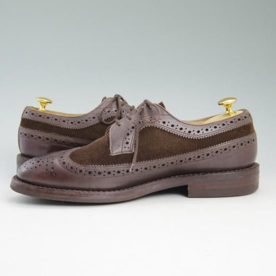 美品★トリッカーズ SIZE 7.5【★希少!!カーフ×スエード コンビ仕様】M5164/カントリーシューズ/短靴/ロングウイング/Tricker's★b149