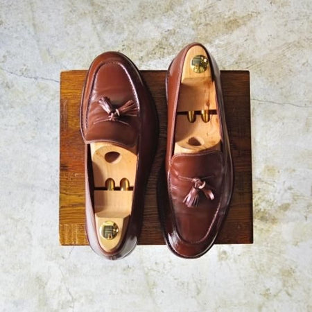 ★ジョンロブ ロンドン UK8程度【時価80万円程度★最高級!!ビスポーク商品】タッセルローファー/JOHN LOBB LONDON★b153