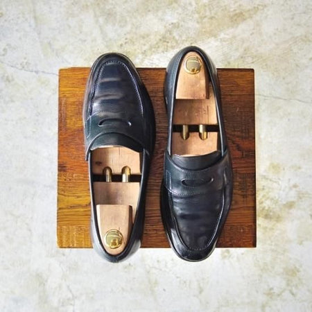 ★ジョンロブ UK7.5程度【★コインローファー/RIO/リオ/PARISロゴ/旧ロゴ】JOHN LOBB★b154