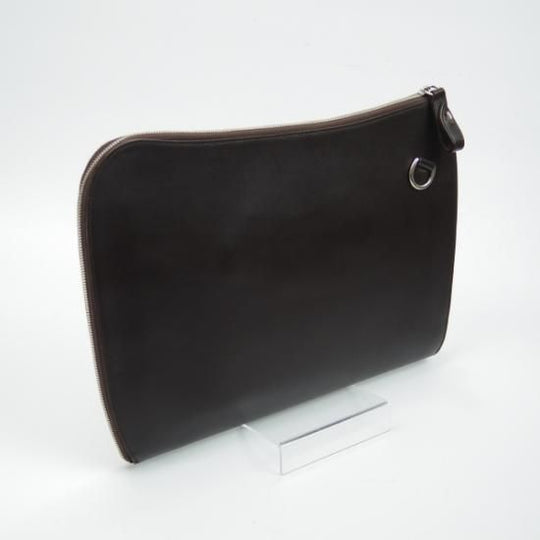 美品★(仏)シャンボールセリエ/CHAMBORD SELLIER【定価7.8万円★クラッチバッグ】レザー/濃茶/メンズ ビジネス バッグ★N4813