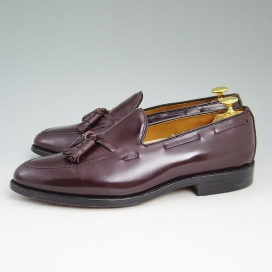 美品★(米)アレンエドモンズ 8C【★タッセルローファー/Grayson】ポリッシュレザー/赤茶/メンズ/ALLEN EDMONDS★b156
