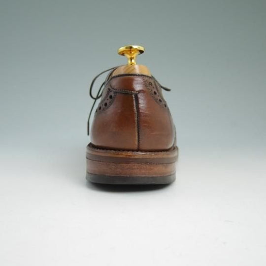 極上★(米)アレンエドモンズ 7E【貴重'70〜'80s★旧ロゴ/Ostendo Cushioned Heel】フルブローグ/McAllen/茶/ALLEN EDMONDS★b157