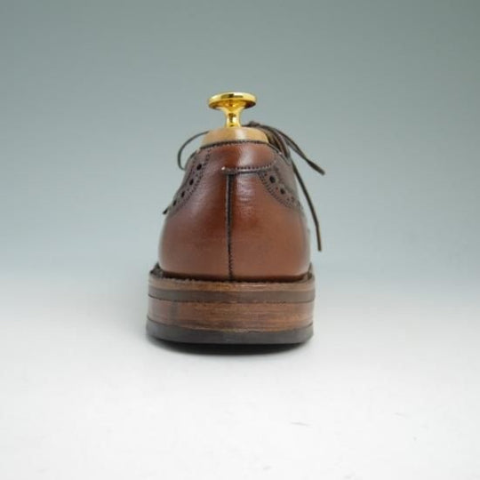 極上★(米)アレンエドモンズ 7E【貴重'70〜'80s★旧ロゴ/Ostendo Cushioned Heel】フルブローグ/McAllen/茶/ALLEN EDMONDS★b157