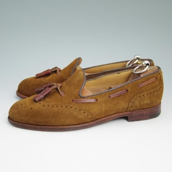 極上★(英)アルフレッドサージェント UK7.5【★BEAMS別注品】タッセルローファー/スエード/サージェント/Alfred Sargent★b158