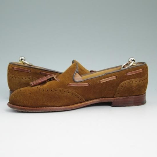 極上★(英)アルフレッドサージェント UK7.5【★BEAMS別注品】タッセルローファー/スエード/サージェント/Alfred Sargent★b158