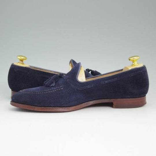 ★クロケット&ジョーンズ 8E【★ポールスミス別注/Paul Smith】タッセルローファー/スエード/紺/Crockett&Jones★b160