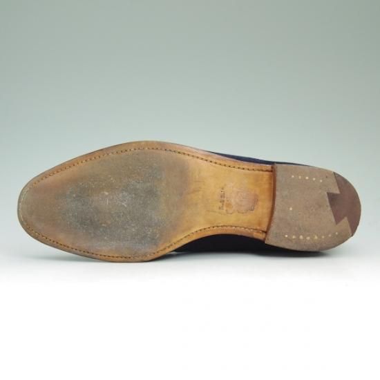 ★クロケット&ジョーンズ 8E【★ポールスミス別注/Paul Smith】タッセルローファー/スエード/紺/Crockett&Jones★b160