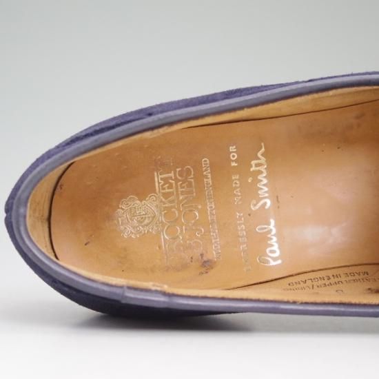 ★クロケット&ジョーンズ 8E【★ポールスミス別注/Paul Smith】タッセルローファー/スエード/紺/Crockett&Jones★b160