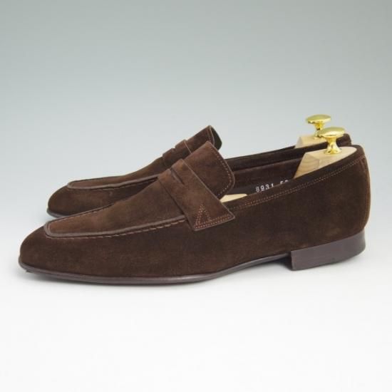 極上☆サントーニ SIZE 6【☆コインローファー】スエード/Santoni