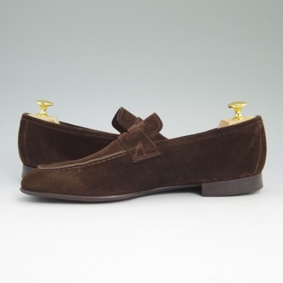極上☆サントーニ SIZE 6【☆コインローファー】スエード/Santoni