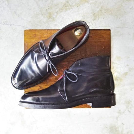 極美品★トリッカーズ SIZE 7【★コードバン仕様/ヤマネデラックス別注】YAMANE DELUXE/M7399/チャッカブーツ/Tricker's★b168