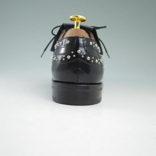 極美品★チャーチ(レディース) 24.5cm/SIZE 37.5【★希少!!BURWOOD/スタッズ/キルト付】バーウッド/フルブローグ/Church's★b172