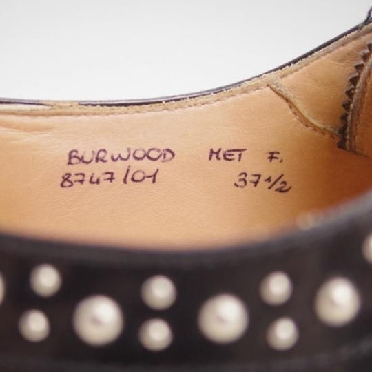極美品★チャーチ(レディース) 24.5cm/SIZE 37.5【★希少!!BURWOOD/スタッズ/キルト付】バーウッド/フルブローグ/Church's★b172