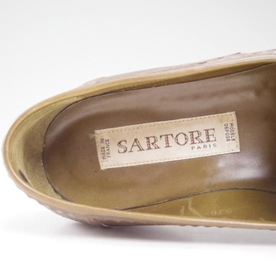 美品★(仏)サルトル(レディース) SIZE 36.5【高額★リザード仕様】グルカサンダル風/スリッポン/ローファー/SARTRE★b174