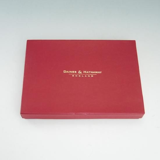 美品★(英)デインズ＆ハザウェイ【★CD＆DVDケース/ディスク】型押し レザー/茶/メンズ/DAINES&HATHAWAY★b179