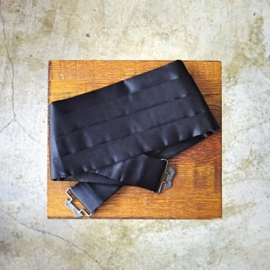 美品★(英)GIEVES & HAWKES/ギーブス&ホークス【★カマーバンド/フォーマル小物】タキシード 礼服/ブラック 黒★b180