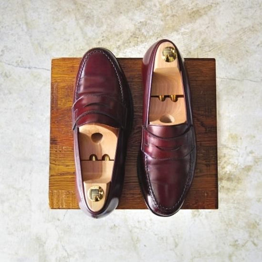 極美品★クロケット&ジョーンズ 6E 【★Lloyd Footwear別注/ロイドフットウェア】コインローファー/Crockett&Jones★b183