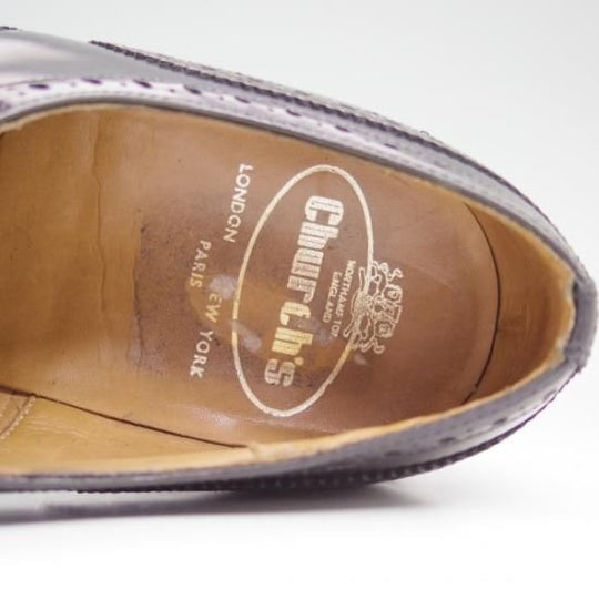 美品★チャーチ 70F/UK7 【★73ラスト】NENE/ポリッシュドバインダーカーフ/チェットウィンド・CHETWYND同仕様/Church's★b186