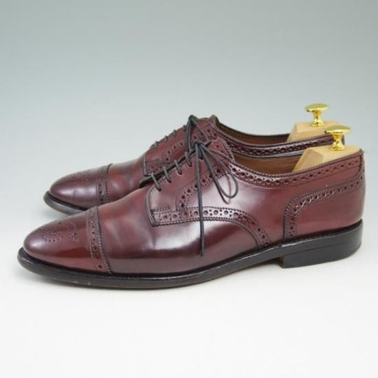 極上★(米)アレンエドモンズ 9D【定価15万円以上★コードバン/Sanford】セミブローグ/赤茶/メンズ/ALLEN EDMONDS★b190