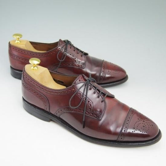 極上★(米)アレンエドモンズ 9D【定価15万円以上★コードバン/Sanford】セミブローグ/赤茶/メンズ/ALLEN EDMONDS★b190