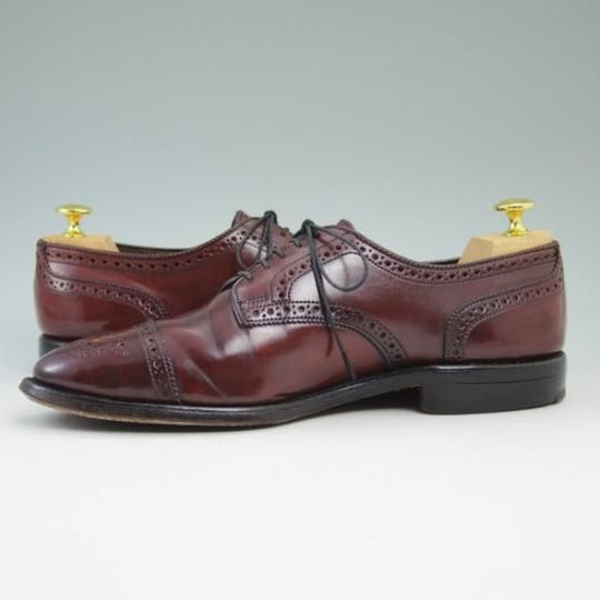 極上★(米)アレンエドモンズ 9D【定価15万円以上★コードバン/Sanford】セミブローグ/赤茶/メンズ/ALLEN EDMONDS★b190