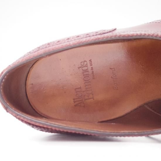 極上★(米)アレンエドモンズ 9D【定価15万円以上★コードバン/Sanford】セミブローグ/赤茶/メンズ/ALLEN EDMONDS★b190