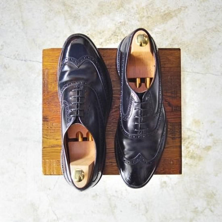 極上★(米)アレンエドモンズ 8.5D【貴重モデル★Birmingham/バーミンガム】ブラインドブローグ/黒/メンズ/ALLEN EDMONDS★b191