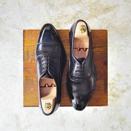 美品★カルミナ SIZE 5.5 【★トレーディングポスト別注品/Trading Post】NEGRO/ストレートチップ/CARMINA★b196