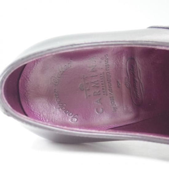 美品★カルミナ SIZE 5.5 【★トレーディングポスト別注品/Trading Post】NEGRO/ストレートチップ/CARMINA★b196