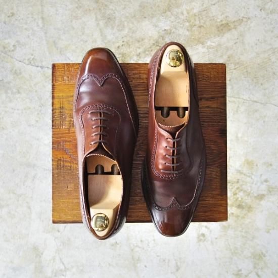 ★クロケット&ジョーンズ 7.5E 【★(英)ジョージクレバリー別注品/GEORGE CLEVERLEY】ブラインドブローグ/Crockett&Jones★b199
