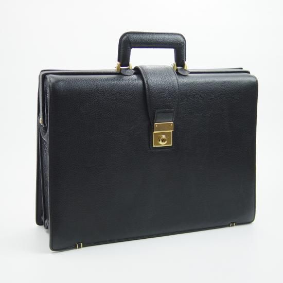 美品★(英)ダックス/DAKS【★ダレスバッグ/黒】メンズ ビジネス バッグ/レザー ブリーフケース★N4825