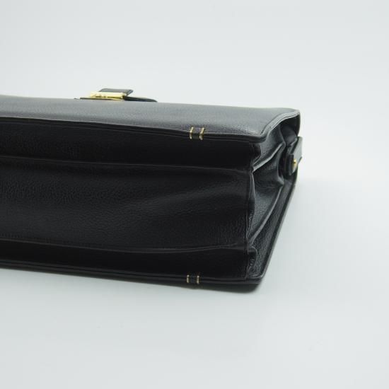 美品★(英)ダックス/DAKS【★ダレスバッグ/黒】メンズ ビジネス バッグ/レザー ブリーフケース★N4825