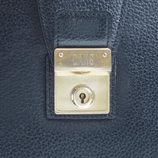 美品★(英)ダックス/DAKS【★ダレスバッグ/黒】メンズ ビジネス バッグ/レザー ブリーフケース★N4825