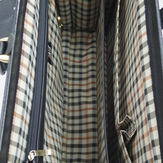 美品★(英)ダックス/DAKS【★ダレスバッグ/黒】メンズ ビジネス バッグ/レザー ブリーフケース★N4825