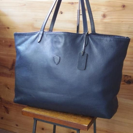 美品★フェリージ/Felisi【定価7.5万円★紺/トートバッグ/15-20】レザー トート バッグ/ユニセックス/メンズ&レディース/ビジネス★N4826
